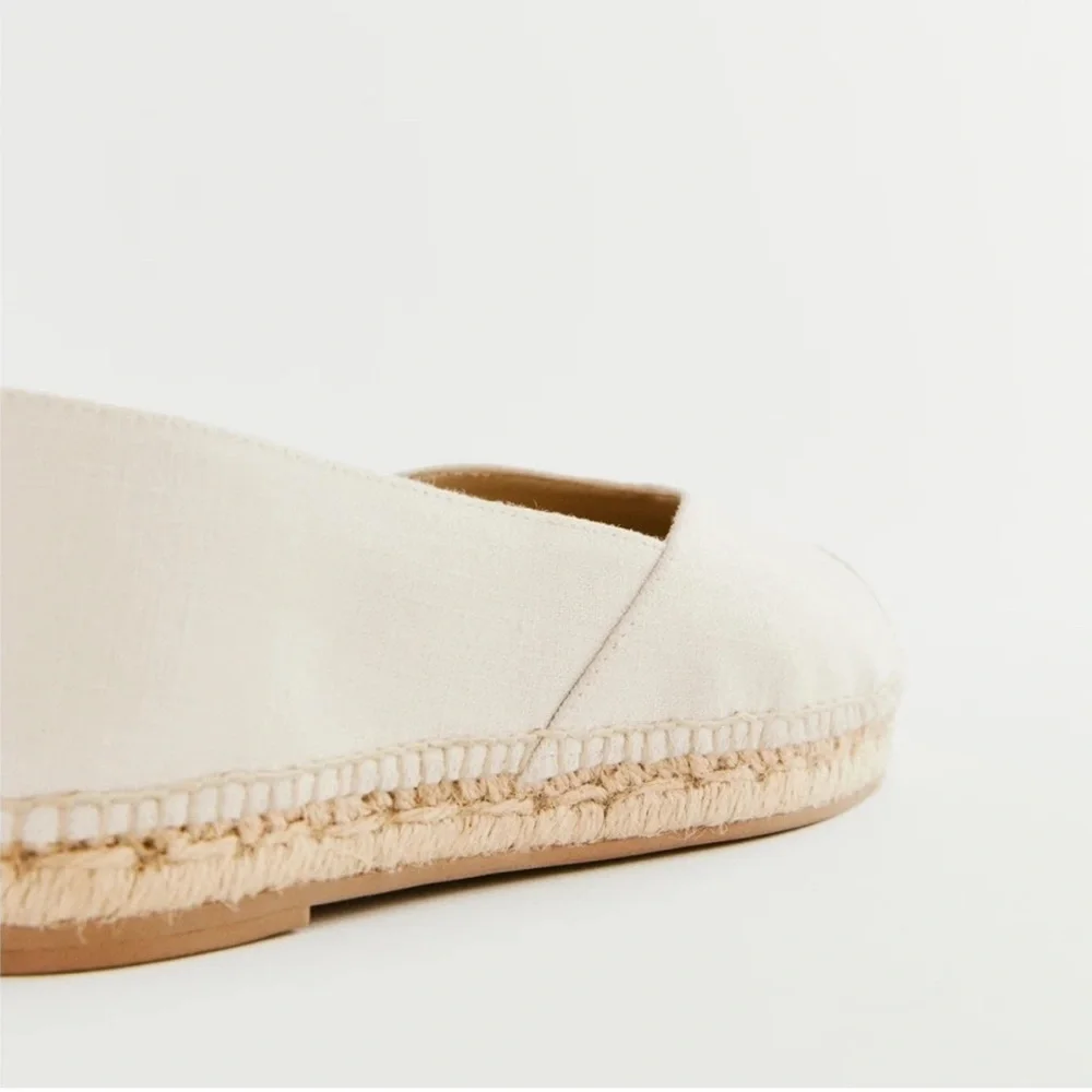 Reformation Iona Flat Espadrilles | Optional Laces | Size 8